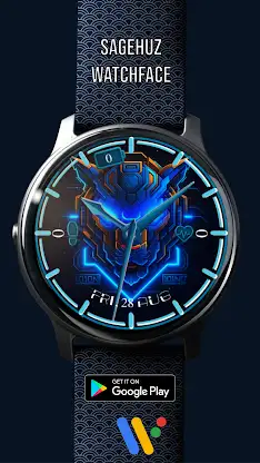 Cyber Neon Tiger Watch Face screenshot 8