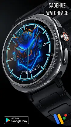 Cyber Neon Tiger Watch Face screenshot 6