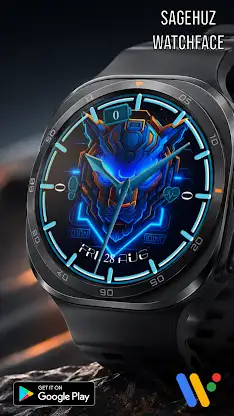Cyber Neon Tiger Watch Face screenshot 7
