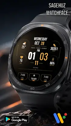 A050 Amoled Watchface screenshot 1