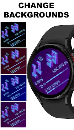 SageHuz 3D Cube Watch Face screenshot 3