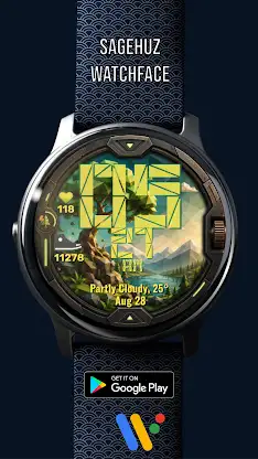A076 Polygon Tree Watch Face screenshot 7