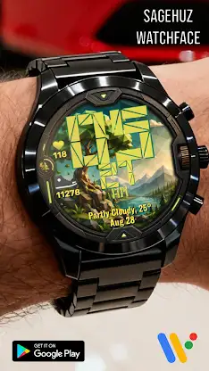 A076 Polygon Tree Watch Face screenshot 5