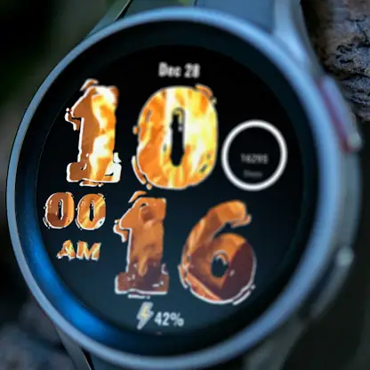 A080 Animated Fire Watch Face screenshot 6