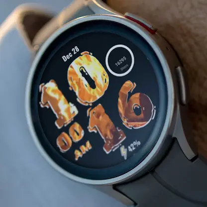A080 Animated Fire Watch Face screenshot 8