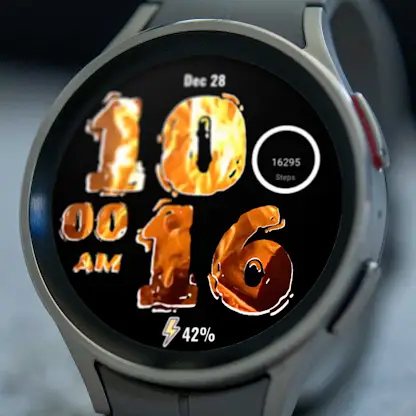 A080 Animated Fire Watch Face screenshot 5