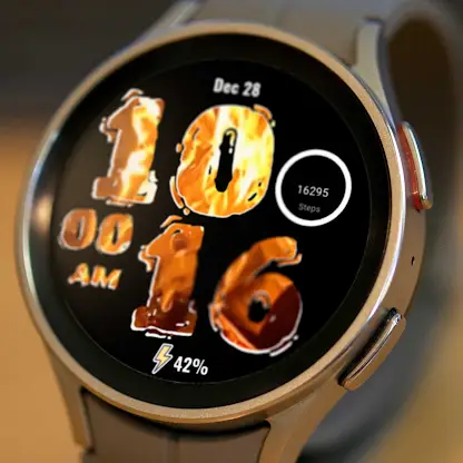 A080 Animated Fire Watch Face screenshot 7