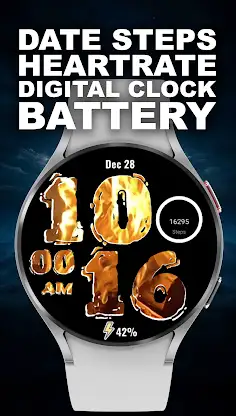 A080 Animated Fire Watch Face screenshot 2