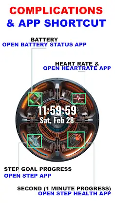A095 Power Machine Watch Face screenshot 5
