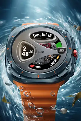Futuristic Steel Watch Face screenshot 5