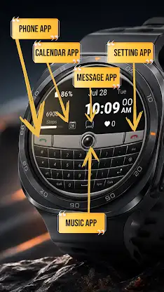 A126 circle phone watch face screenshot 4