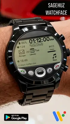 A127 Circle Old PDA Watchface screenshot 6