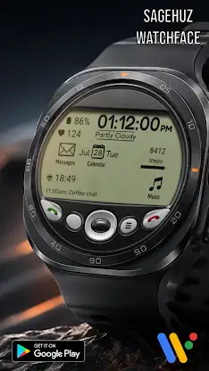 A127 Circle Old PDA Watchface screenshot 2