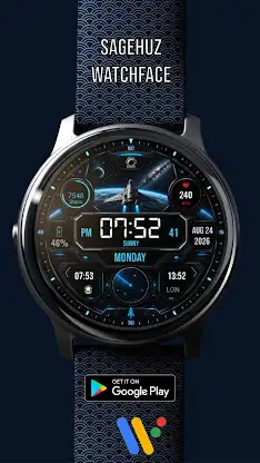 A135 SpaceShip Watchface screenshot 2