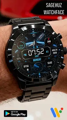 A135 SpaceShip Watchface screenshot 7