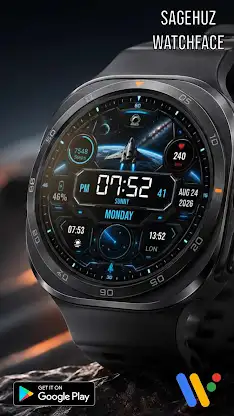 A135 SpaceShip Watchface screenshot 4