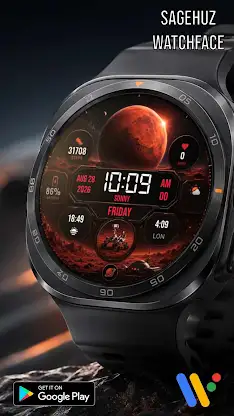 A136 Mars Watch Face screenshot 2