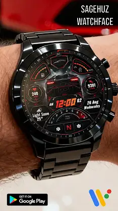 A139 Car Digital Watch face screenshot 4