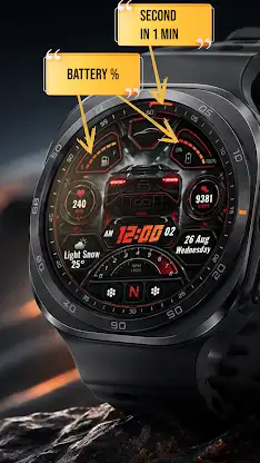 A139 Car Digital Watch face screenshot 1