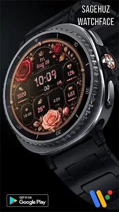 A144 Rose Digital Watch Face screenshot 2