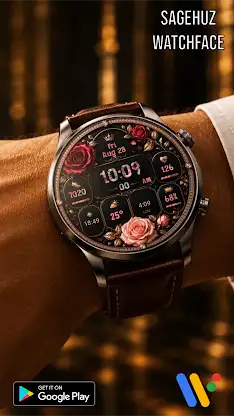 A144 Rose Digital Watch Face screenshot 7