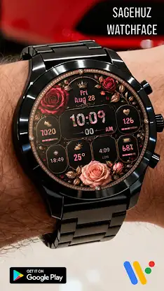 A144 Rose Digital Watch Face screenshot 6