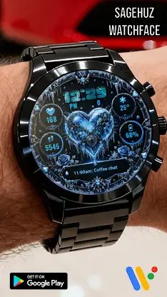 A146 Ice Heart watchface screenshot 1