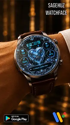 A146 Ice Heart watchface screenshot 2