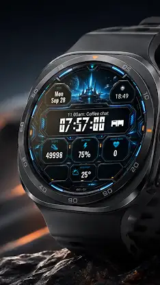 A155 Sci-fi watchface screenshot 4