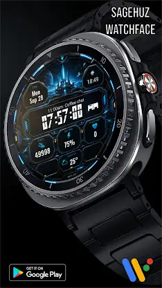 A155 Sci-fi watchface screenshot 8
