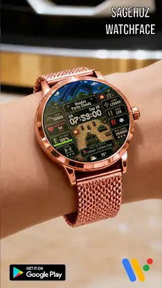 A163 Pixel Military Watch face screenshot 4