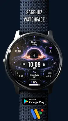 A167 Blackhole watchface screenshot 2