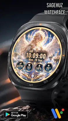 A006 Heaven Angel watchface screenshot 4