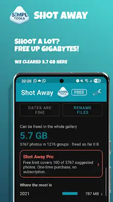 Shot Away: Photo Cleaner screenshot 1