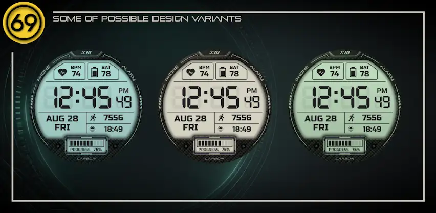 [69D] LIQUID 2 watch face screenshot 4