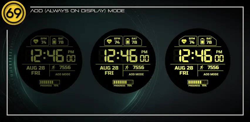 [69D] LIQUID 2 watch face screenshot 8