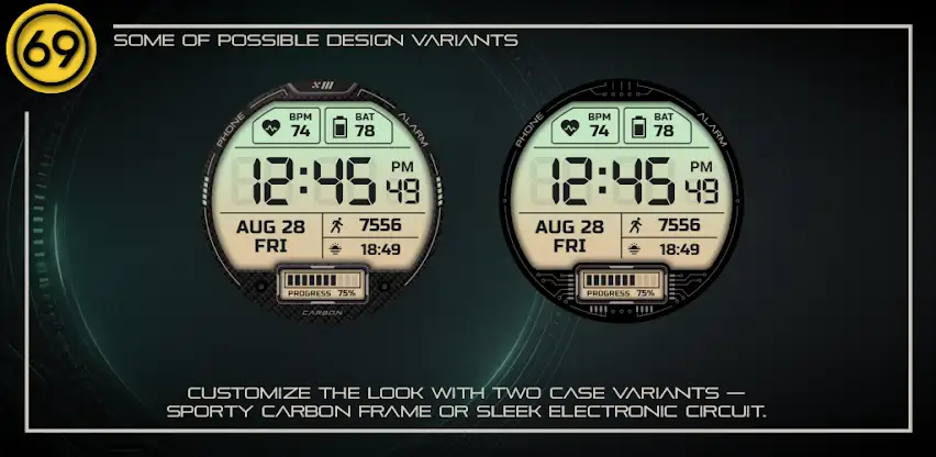 [69D] LIQUID 2 watch face screenshot 2