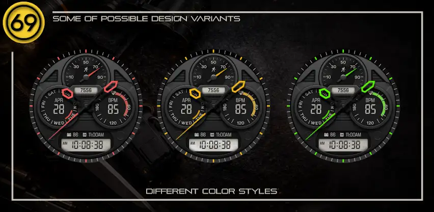 [69D] STEALTH watch face screenshot 5