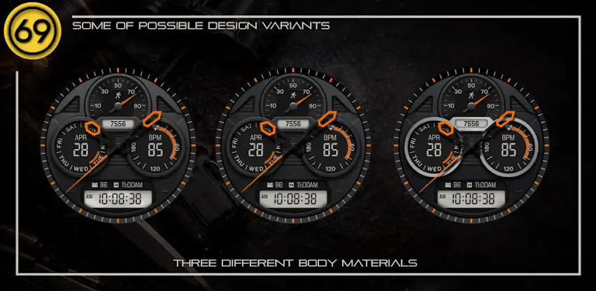 [69D] STEALTH watch face screenshot 3