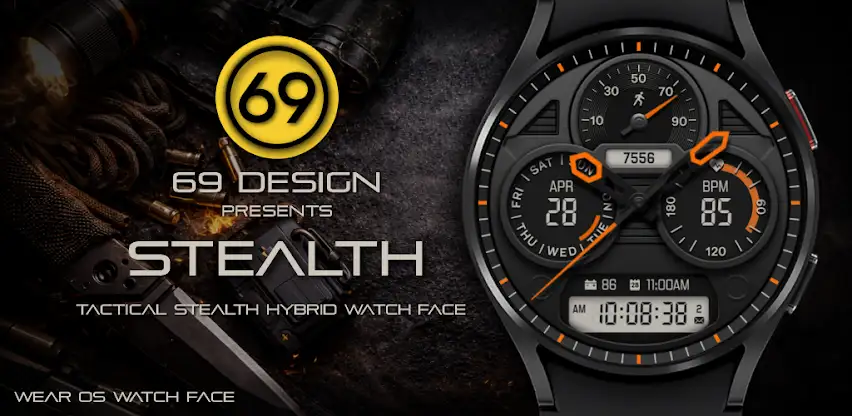 [69D] STEALTH watch face screenshot 1