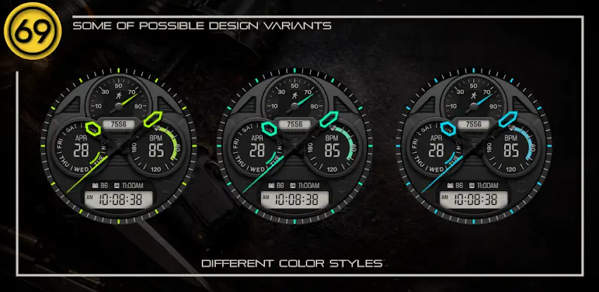 [69D] STEALTH watch face screenshot 6