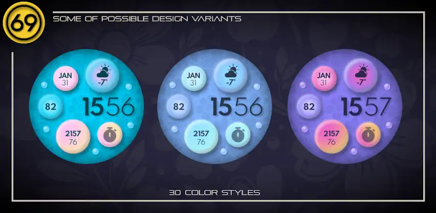 [69D] SweetPop Color WatchFace screenshot 6