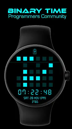 Binary Time Watch Face screenshot 1