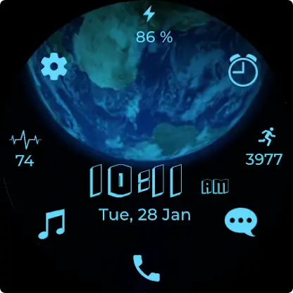 3D Earth Animated - Watch Face screenshot 6
