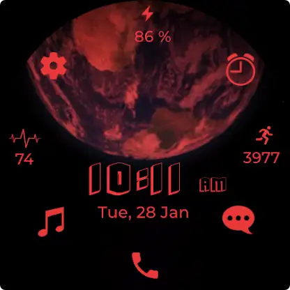 3D Earth Animated - Watch Face screenshot 10