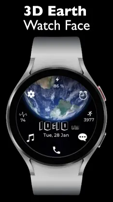 3D Earth Animated - Watch Face screenshot 2