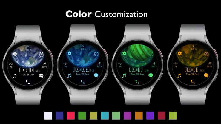 3D Earth Animated - Watch Face screenshot 3