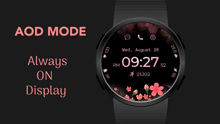 Floral Glow Watch Face screenshot 4