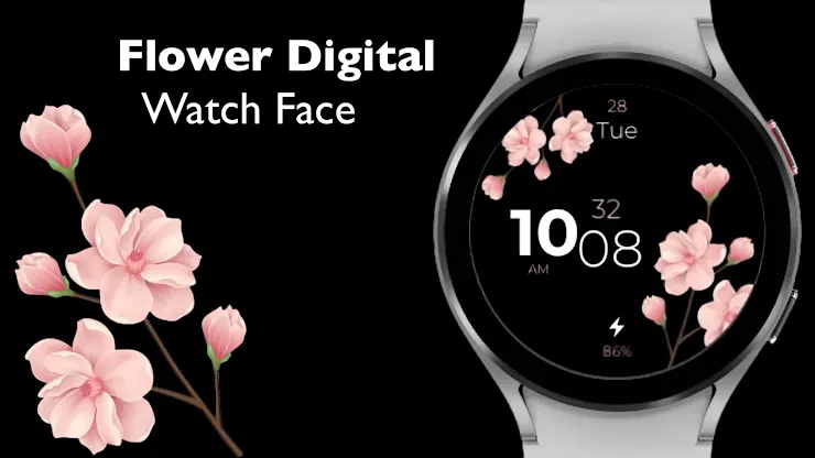 Flower Digital - Watch Face screenshot 1