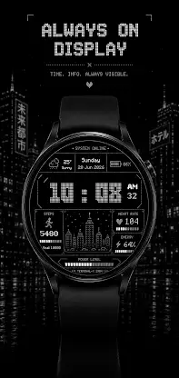Pixel City Watch Face screenshot 5
